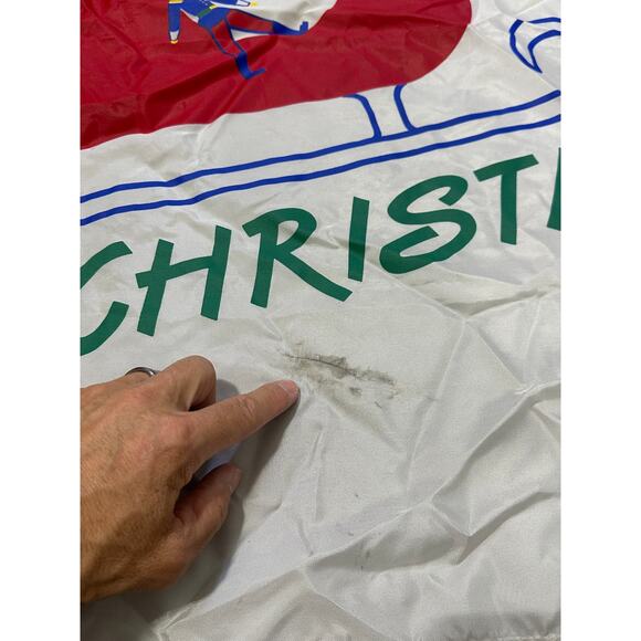 Happy Christmas, Garden Flag, Yard, Winter, Holiday Decor, FLAWS ~ 250604-WH 682 - Picture 2 of 5